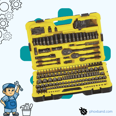 STANLEY - Professional Grade Black Chrome Mechanics Tool Set