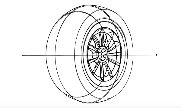 how to draw tires