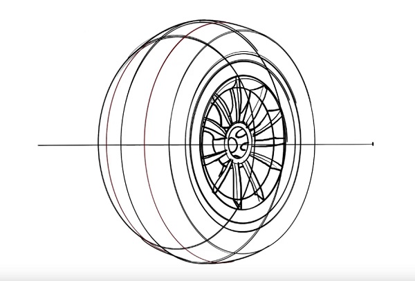 how to draw tires